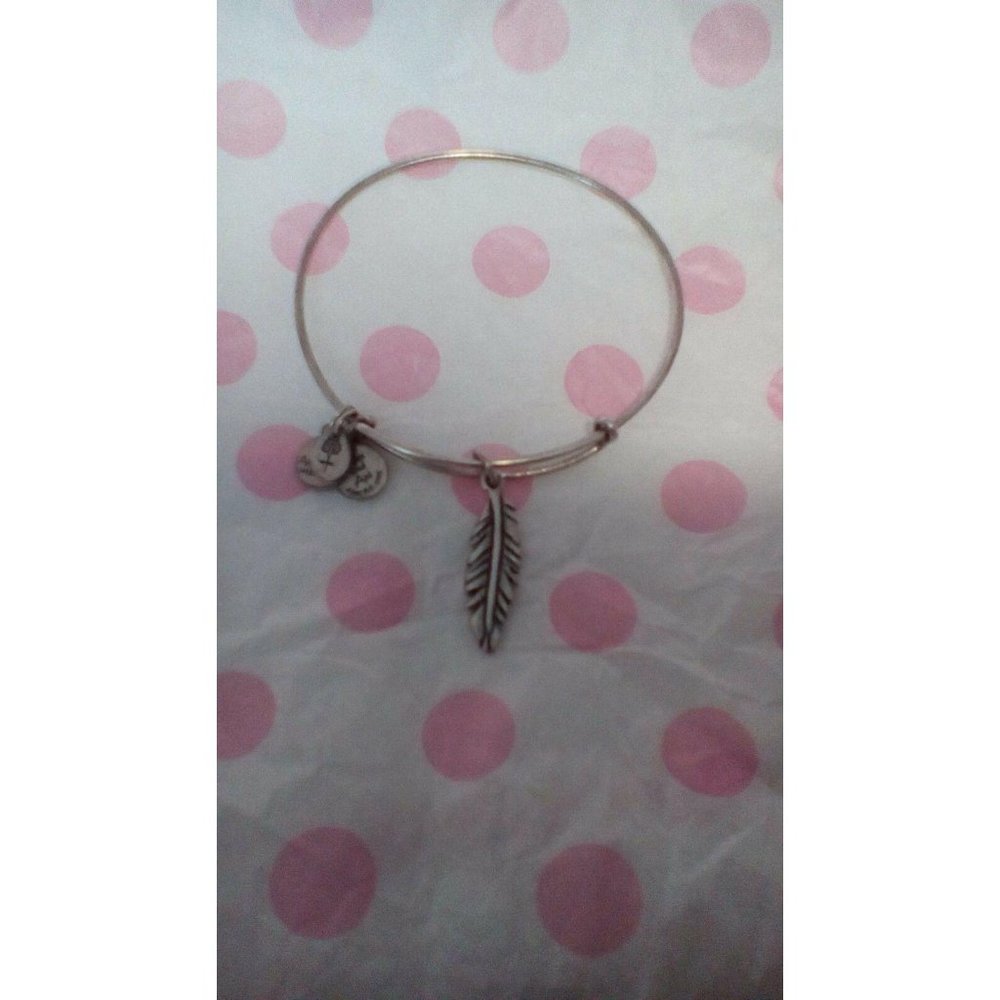 Alex & Ani Feather Silver Charm Bracelet